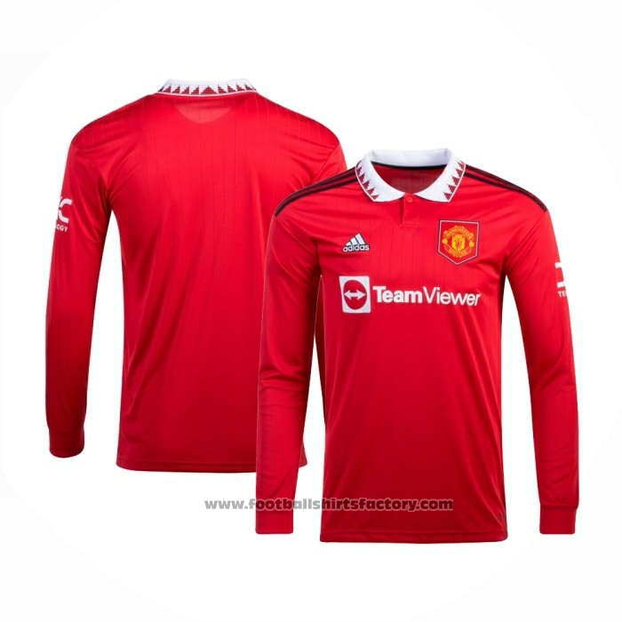 Manchester United Home Shirt Long Sleeve 2022-2023